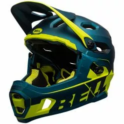 Bell Super DH Spherical MIPS Matte/gloss Blue/hi-viz M 55-59 Cm Helm -Giro-Laden bell super dh shperical mips matte gloss blue hi viz helm 3 15961 3