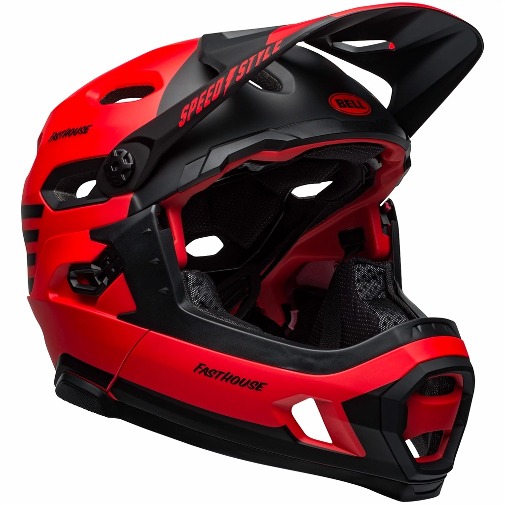 Bell Super DH Spherical MIPS Matte Red/black Fasthouse L 58-62 Cm Helm 2 Bell Super DH Spherical MIPS Matte Red/black Fasthouse L 58-62 Cm Helm – Bild 2