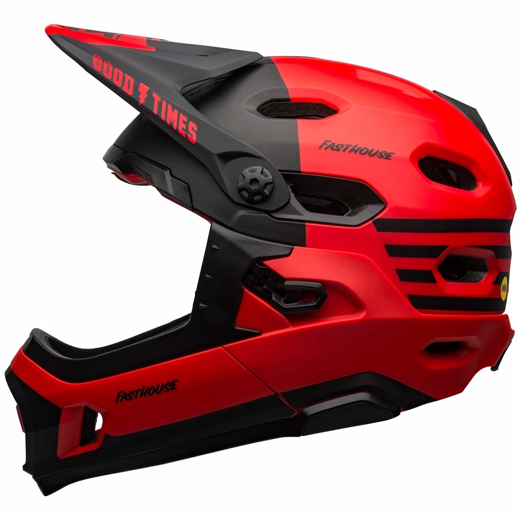 Bell Super DH Spherical MIPS Matte Red/black Fasthouse L 58-62 Cm Helm 7 Bell Super DH Spherical MIPS Matte Red/black Fasthouse L 58-62 Cm Helm – Bild 7